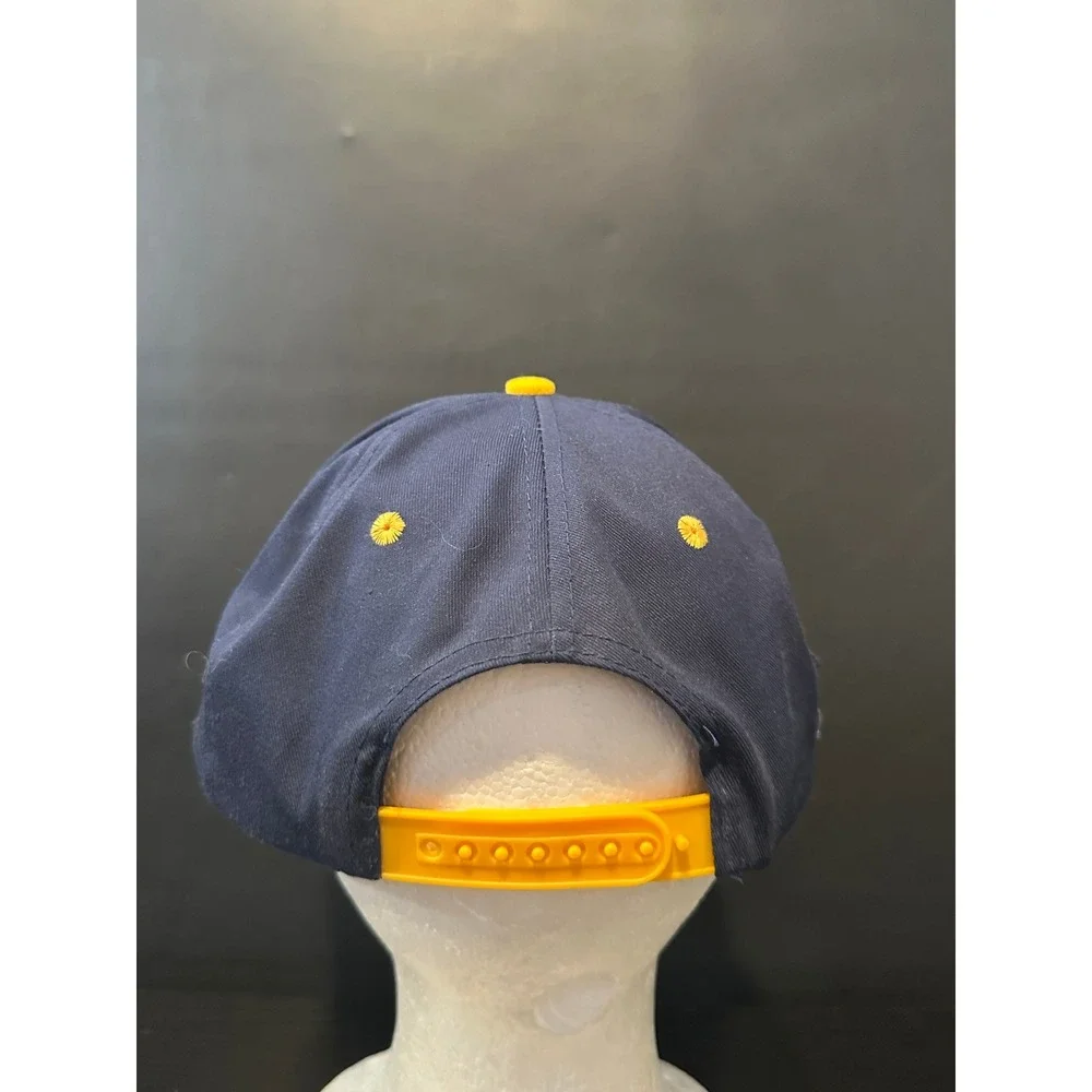 Vintage San Diego Chargers Team NFL‎ Snapback Hat Navy Blue Yellow Flat Brim Cap